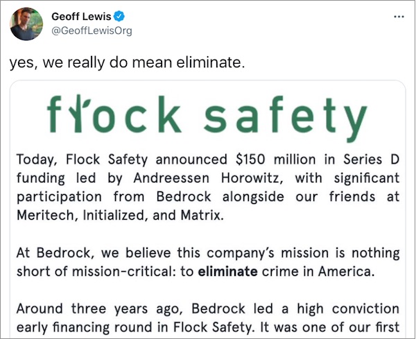 Geoff Lewis: ‘yes, we really do mean eliminate.’