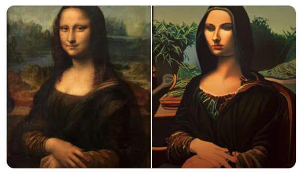 Mona Lisa with AI version