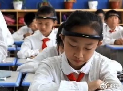 Chinese schoolkids wear brain-reading headbands in class